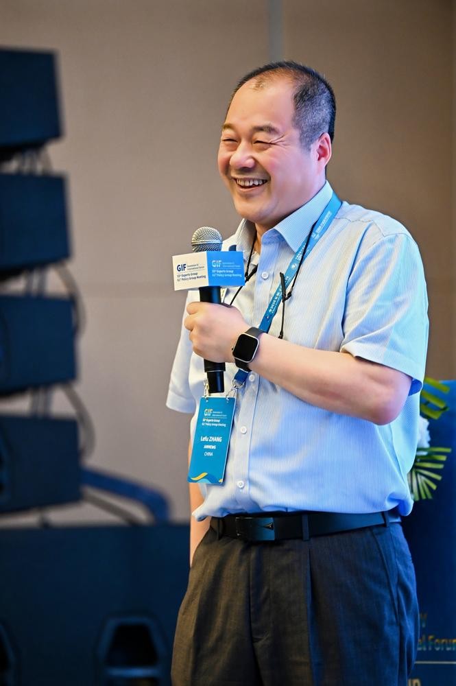 Man using microphone in Sanya China